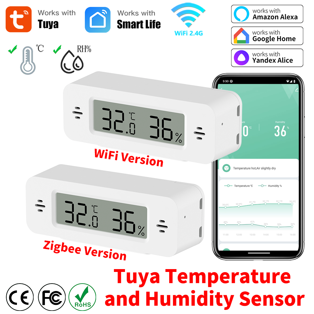 Tuya WiFi/Zigbee Temperature H - Smart Home Automation Kit recension och pris