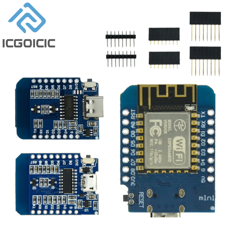 D1 Mini-Mini NodeMcu 4M Bytes  - Esp8266 Relay Module recension och pris